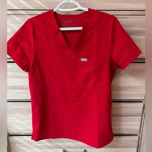FIGS winning red scrub top